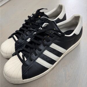 Adidas Men's Black and Cream with/Pony Trim